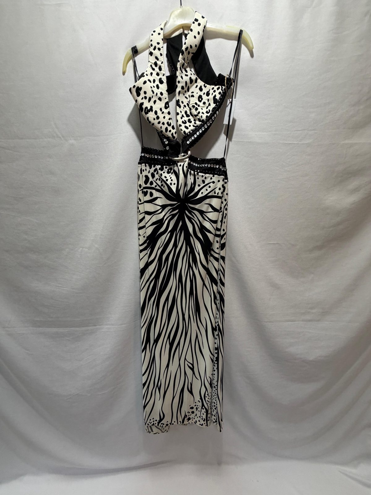 Rochie gala saten zebra 1