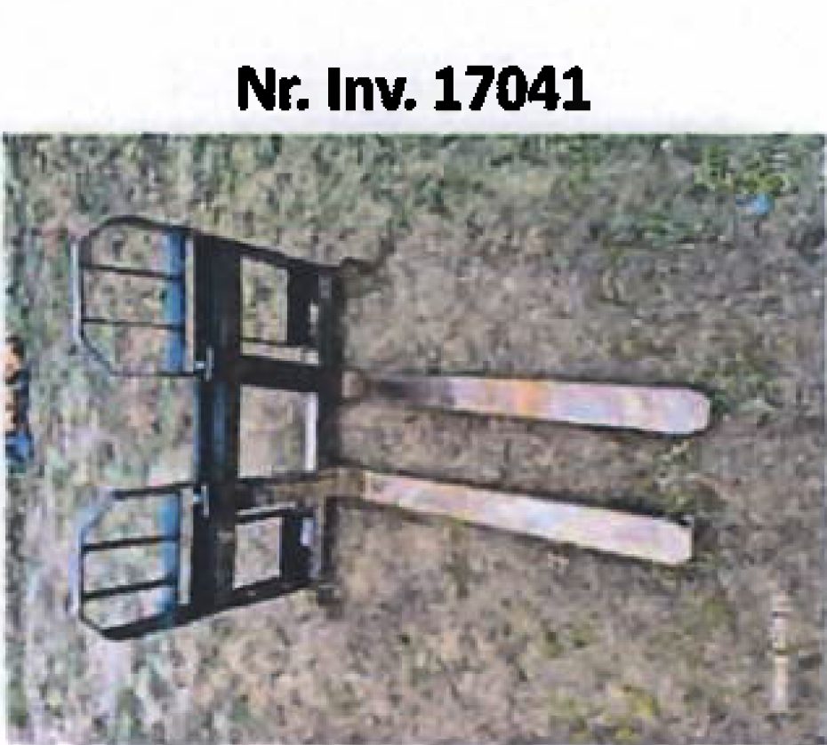 DENUMIRE BUN: FURCI INCARCATOR 122CM S100-S450 /  NUMAR INVENTAR: 17041; 1