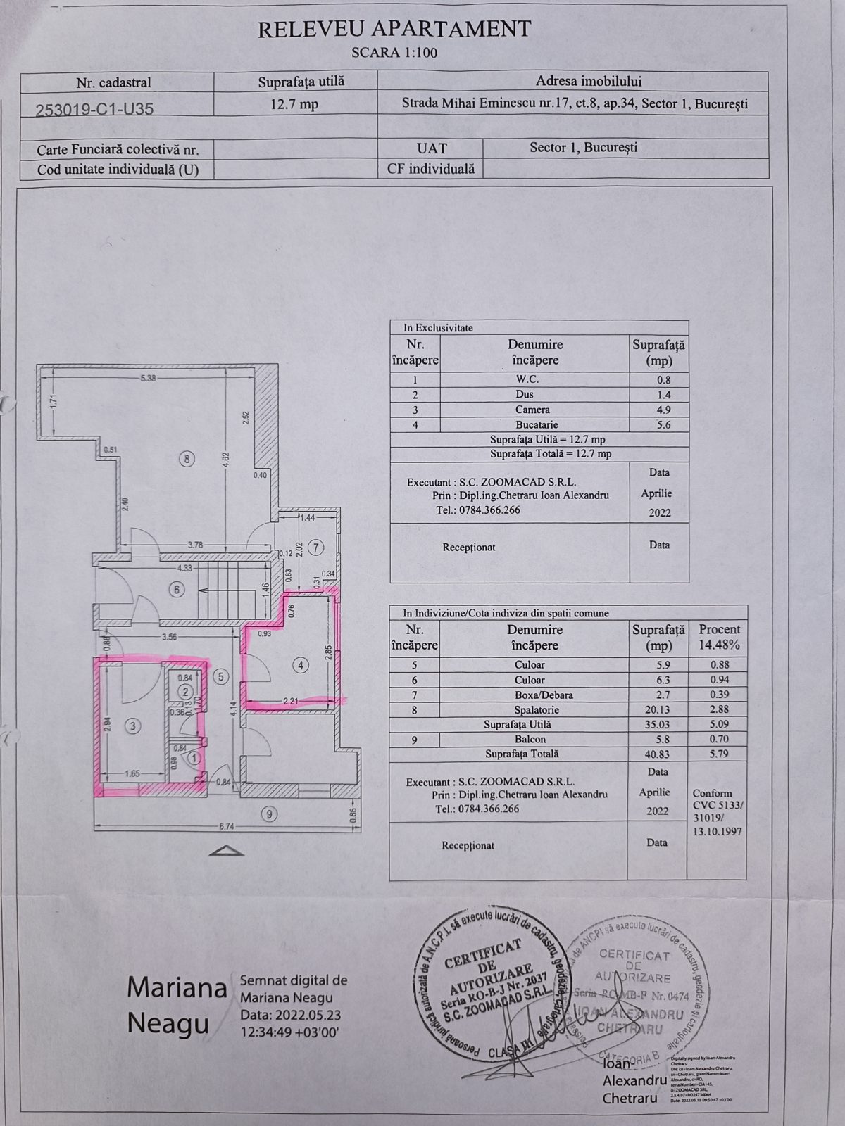 IMOBIL, STR.M.EMINESCU, SECTOR 1, ST:20.16MP 1