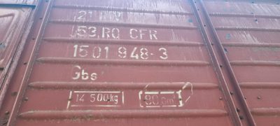 Vagon de marfa  seria GBS  numarul 215315019483  linia 14