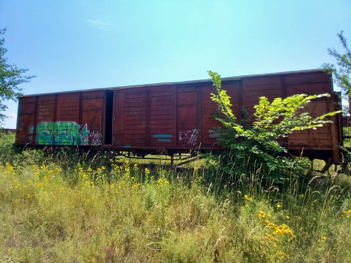 Vagon de marfa- Brasov Triaj, seria GBGS, nr.215315704217, linia 6B 1