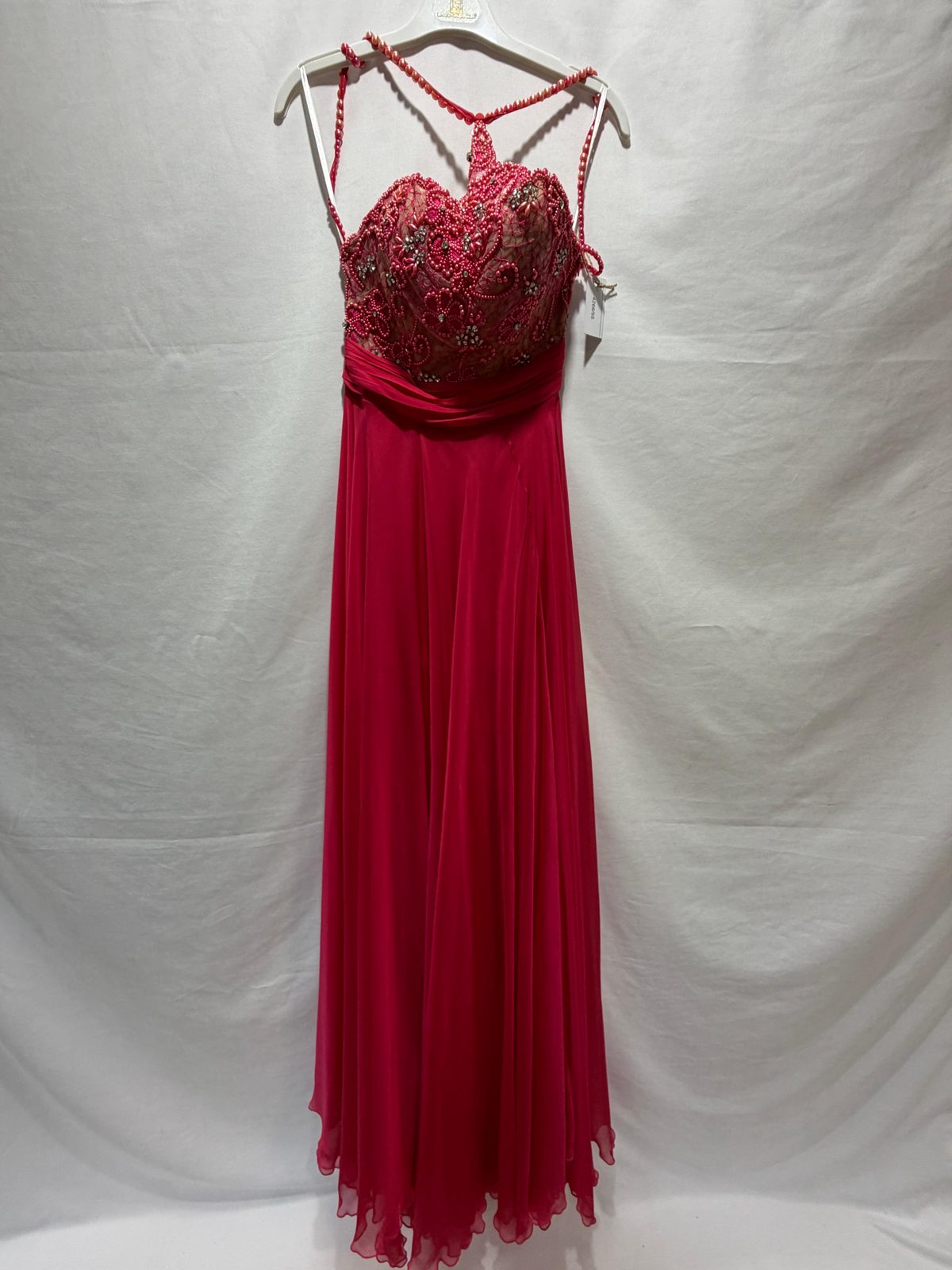 Rochie gala rosu roze 5088 1