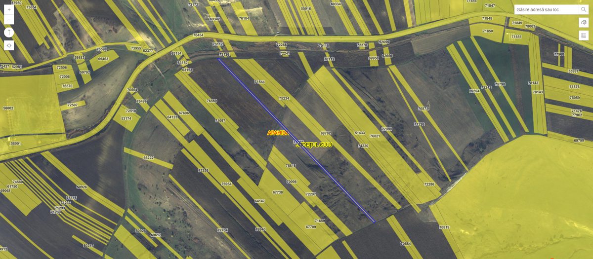 COTA DE 1/2 DIN TEREN EXTRAVILAN ARABIL in Supraf. de 4300 MP, SITUAT IN LOC. APAHIDA, JUD. CLUJ 1