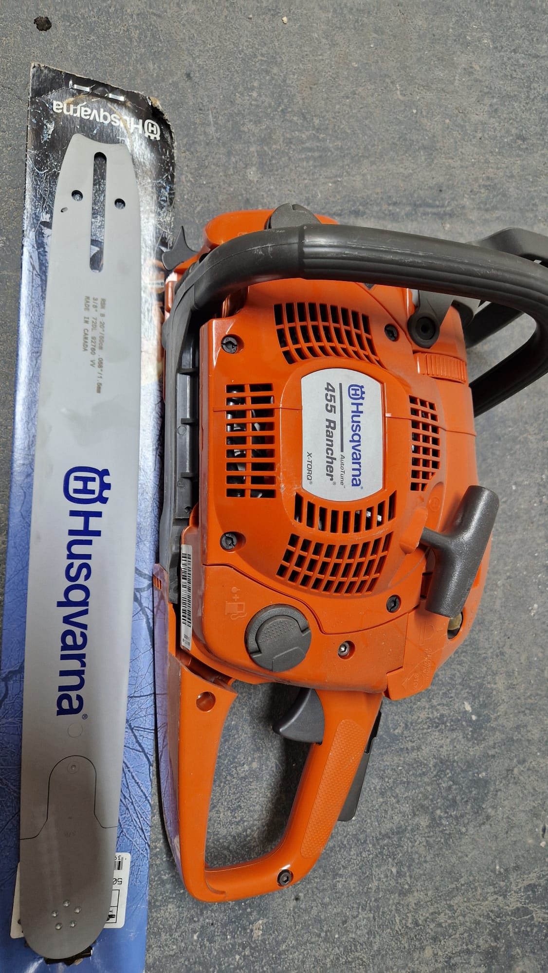 Motofierastrau marca Husqvarna, model 455 Rancher, cu lama, fără lanț 1