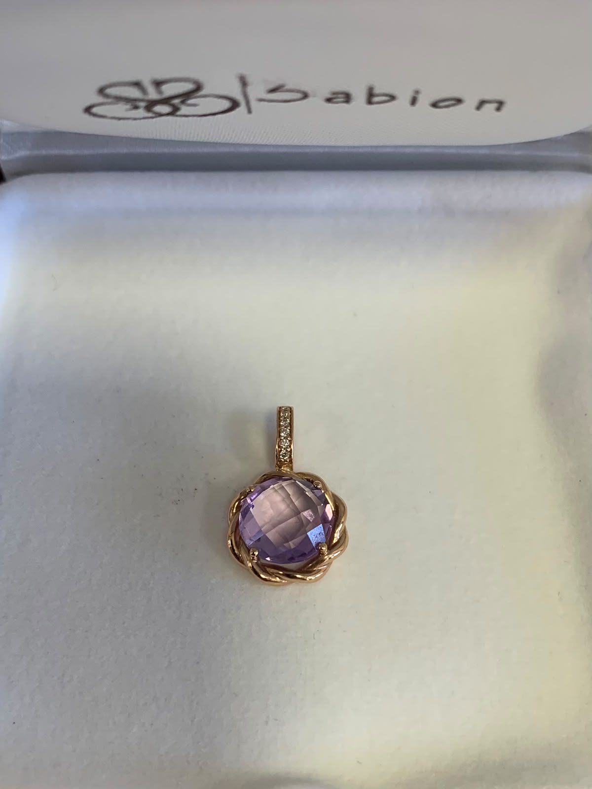 BB 271457.1 PANDANTIV AUR 585 DI 0.02 CT GSI + AMETIST 1