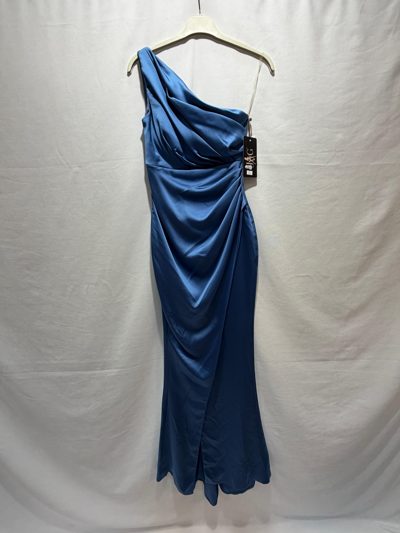Rochie gala saten albastru