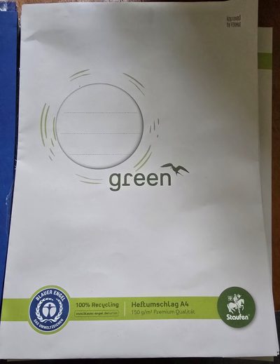 Coperti A4 fabricate din hartie reciclata lot5