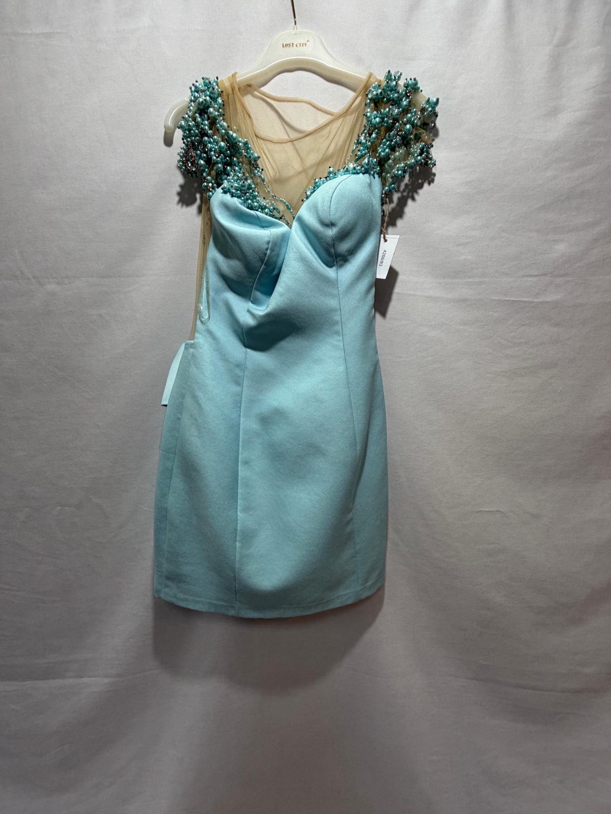 Rochie gala scurta albastra 1