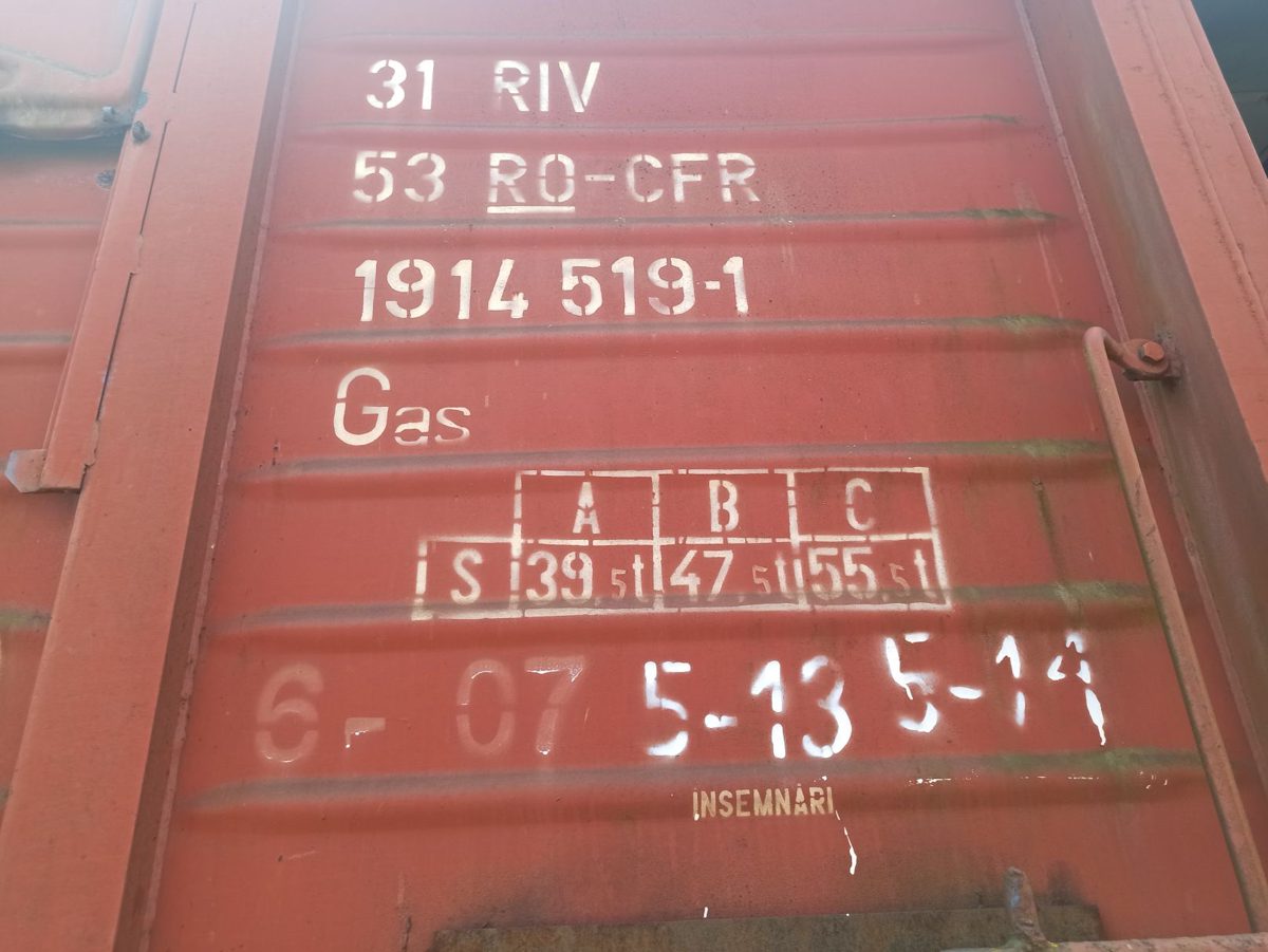 Vagon de marfa seria GAS numarul 315319145191 linia 10 1
