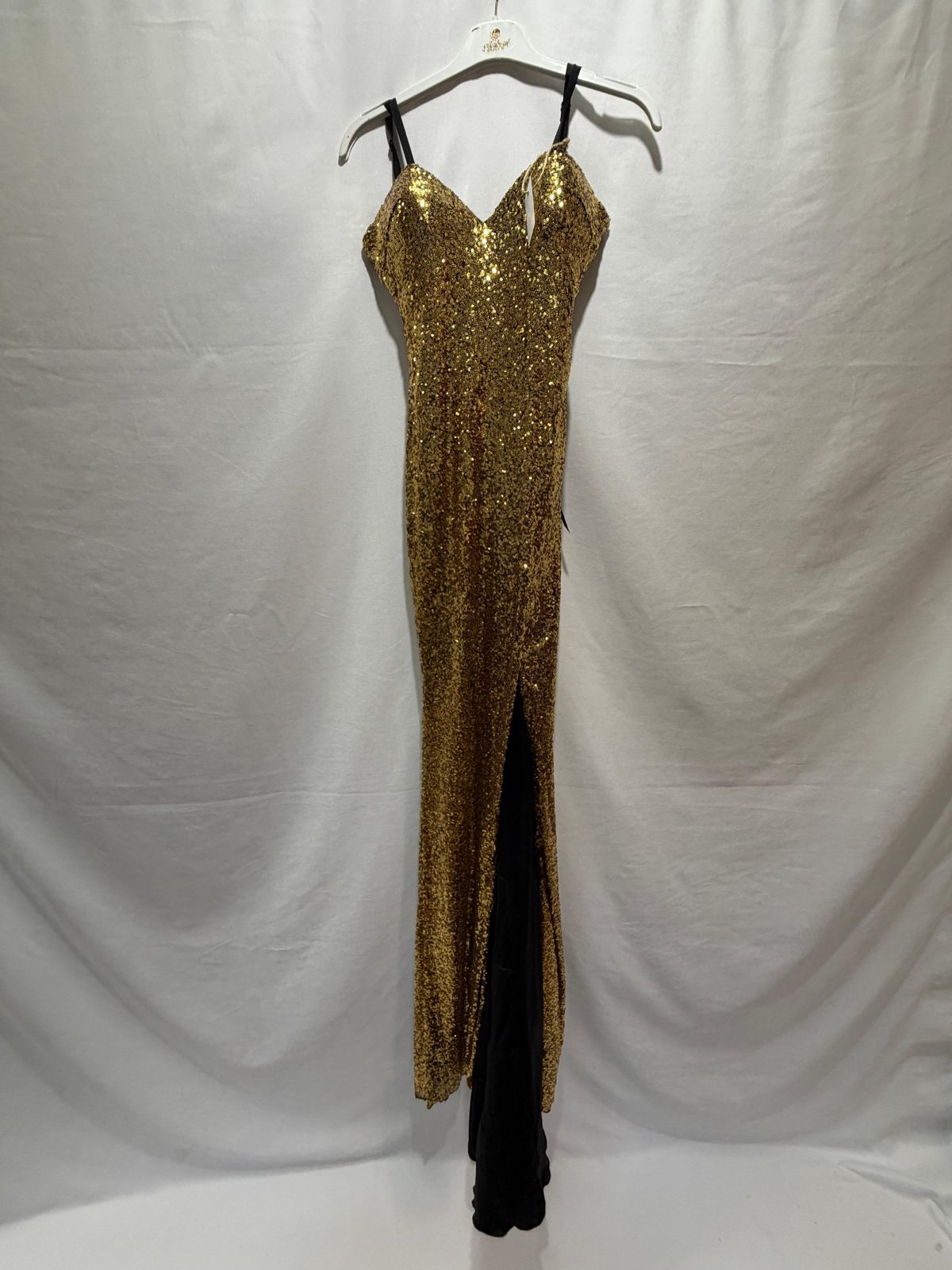 Rochie gala paiete aurii W2563 1