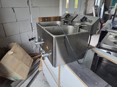 MPRO Friteusă 2×8 L cu robinet