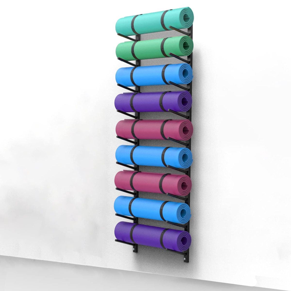 AEROBIC MAT WALL RACK.FOR 10 MATS(STELL 1