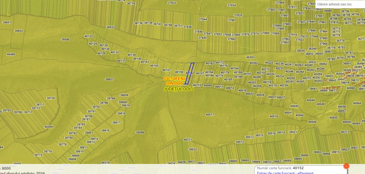 Cota de 1/4 si cota de 1/12 din teren extravilan in suprafata de 1700 mp 1